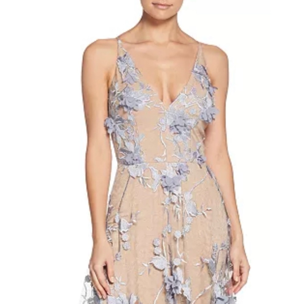DRESS THE POPULATION Audrey Embroidered Fit & Flare Dress 💖NWT IN STORES💖 - Picture 2 of 5